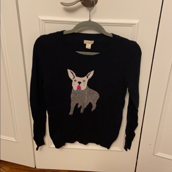 j crew dog sweater